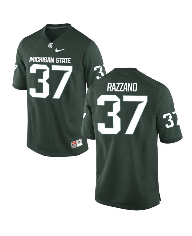 Men's Michigan State Spartans #37 Dante Razzano NCAA Nike Authentic Green College Stitched Football Jersey XV41I67GM
